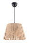 Opviq Lámpara de Araña Cone Jute Crema Metal y Yute, Tamaño Pantalla 30x30cm, Altura 65cm, Casquillo E27 Max 40W